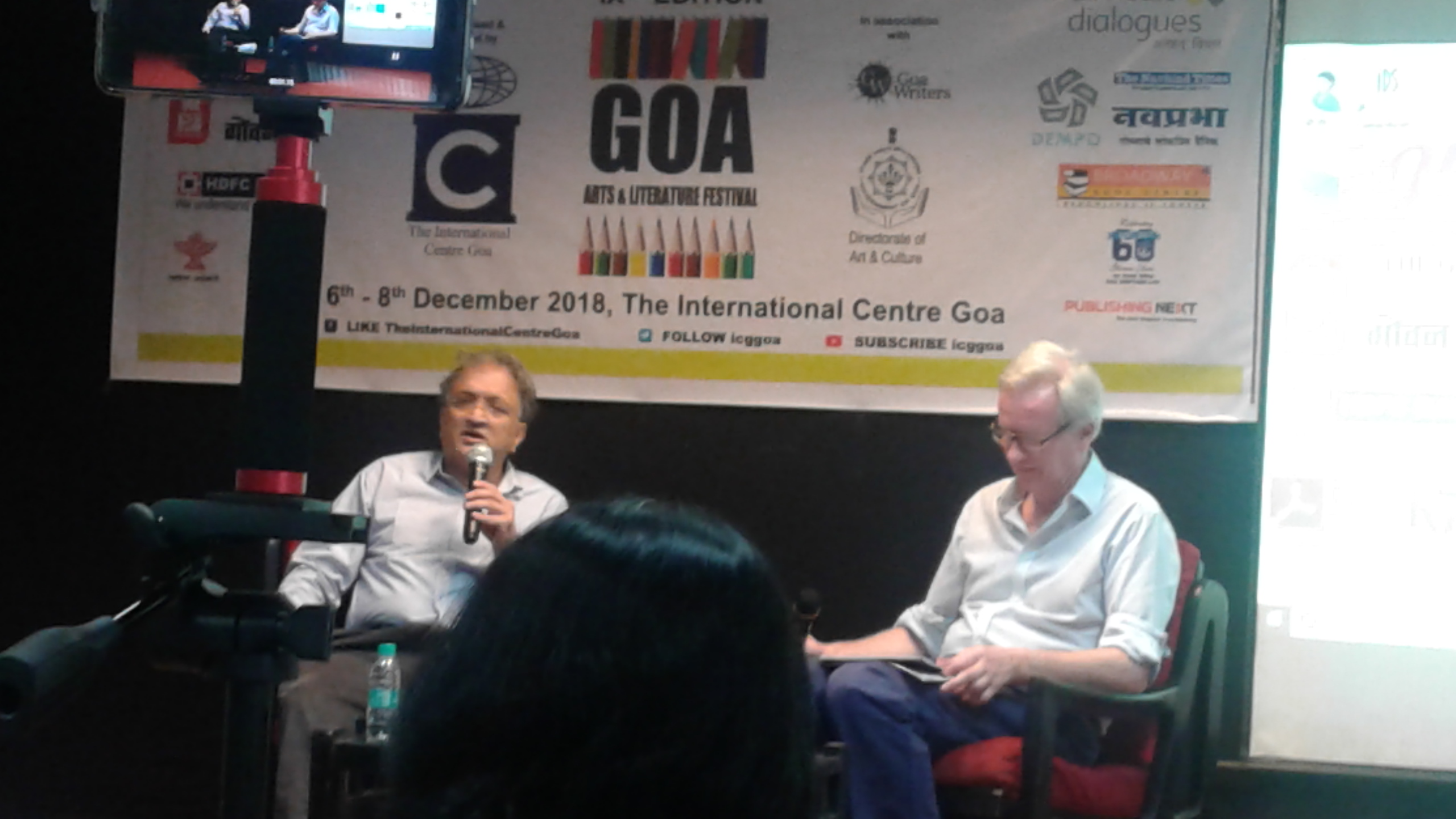 Ram Guha with David Gilmour